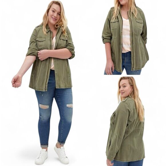 Torrid Twill Anorak Utility Jacket Size Large - Picture 14 of 16